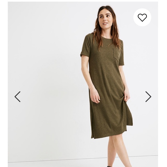 Madewell Dresses & Skirts - Madewell Ribbed pocket midi tee dress